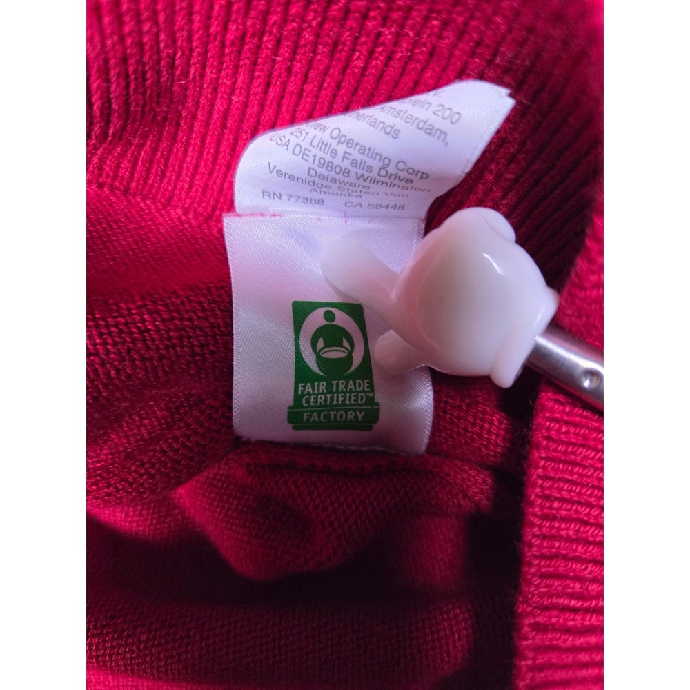 J.Crew Sweater Womens‎ Large Red Cotton Cashmere Raglan Crewneck Re-Imagined - Picture 7 of 9